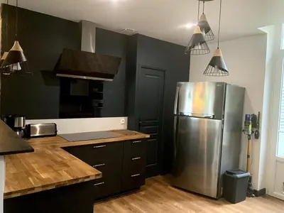 Cuisine ou kitchenette dans l'établissement Villa Titaie Maison au calme à 300m du centre