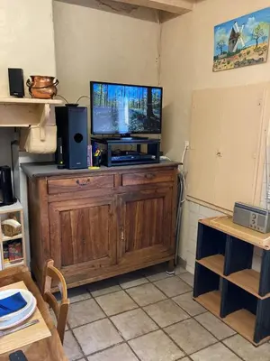 Cuisine ou kitchenette dans l'établissement Maison de campagne Chez Tata Yoyo