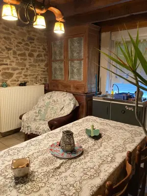 Coin salon dans l'établissement Maison de campagne Chez Tata Yoyo