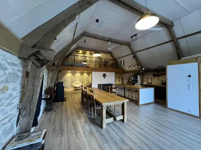 Cuisine ou kitchenette dans l'établissement La grange
