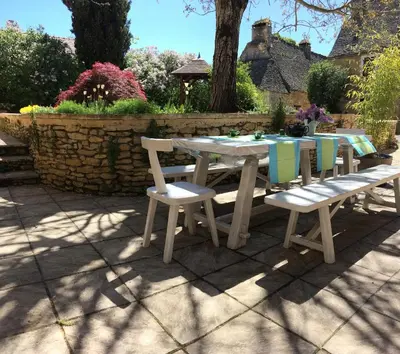 Jardin de l'établissement Le logis de Contie