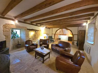 Coin salon dans l'établissement Le logis de Contie