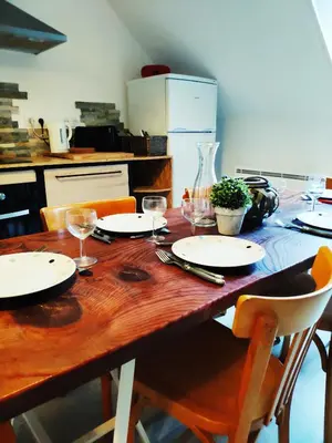 Cuisine ou kitchenette dans l'établissement Maison de Louna