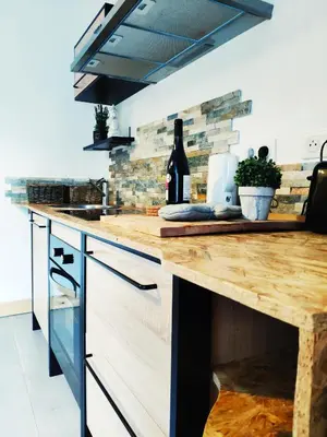 Cuisine ou kitchenette dans l'établissement Maison de Louna