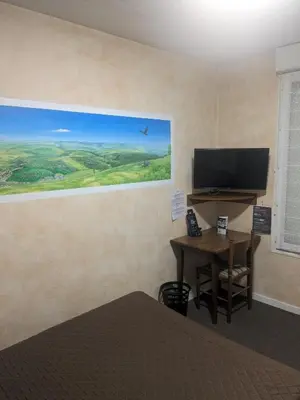 Télévision ou salle de divertissement dans l'établissement Hôtel Le Rider