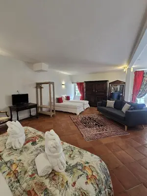 Un ou plusieurs lits dans un hébergement de l'établissement Manoir d'Hautegente