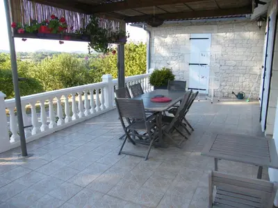 Balcon ou terrasse dans l'établissement Lou Malinbouzat