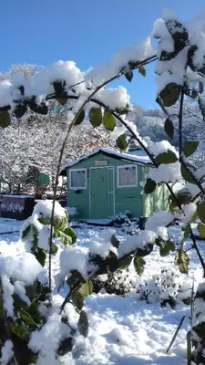 L'établissement Chez Marraine en hiver