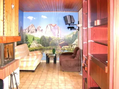 Vue générale sur la montagne ou vue sur la montagne depuis le chalet