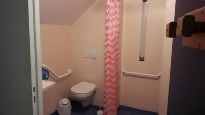 Salle de bains dans l'établissement Gîte Familial et Rural