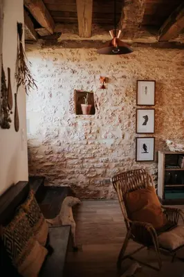 Coin salon dans l'établissement Maison d'hôtes Bel Estiu