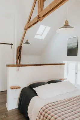 Un ou plusieurs lits dans un hébergement de l'établissement Maison d'hôtes Bel Estiu