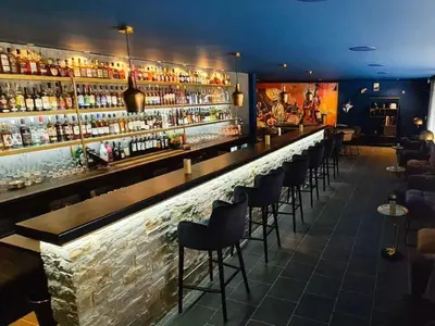 Salon ou bar de l'établissement Luxury villa near the cute towns of Sarlat and Rocamadour