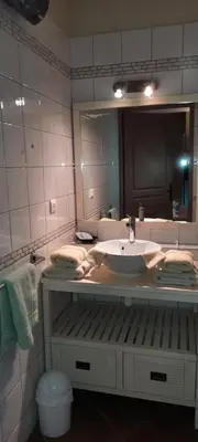 Salle de bains dans l'établissement Chambre d'hôtes Au Picatal