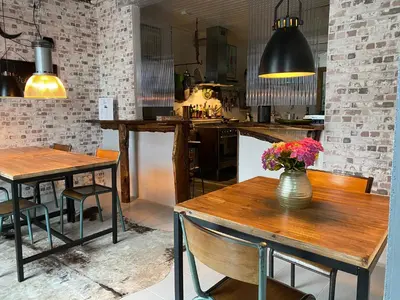 Cuisine ou kitchenette dans l'établissement La Bouchère 33