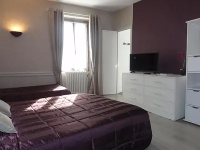 Télévision ou salle de divertissement dans l'établissement Hotel des Voyageurs