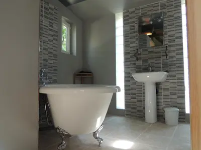 Salle de bains dans l'établissement Le Pigeonnier