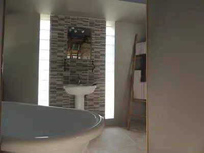 Salle de bains dans l'établissement Le Pigeonnier