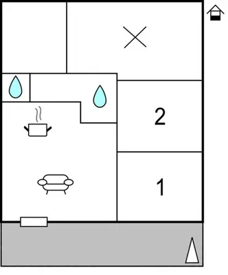 Plan de l'établissement Two-Bedroom Holiday Home In St Bressou