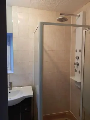 Salle de bains dans l'établissement Chez les chtis de vayrac