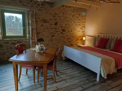 Un ou plusieurs lits dans un hébergement de l'établissement Les 5 Petits Lapins