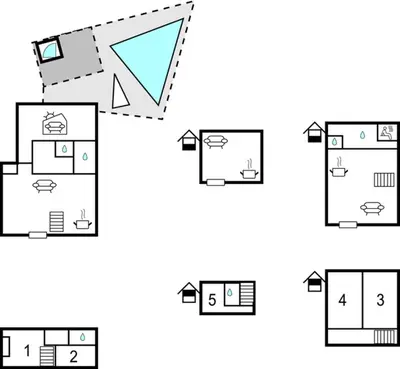 Plan de l'établissement Cozy Home In Padiracbascoul With Wifi