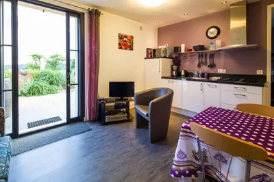 Cuisine ou kitchenette dans l'établissement Domaine l'Ancien Vignoble