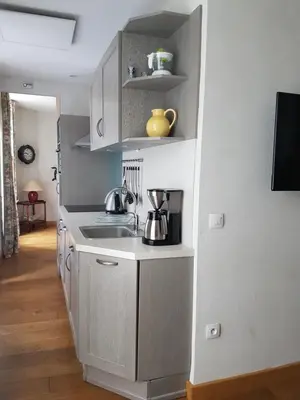 Cuisine ou kitchenette dans l'établissement Appartement Cap Horn