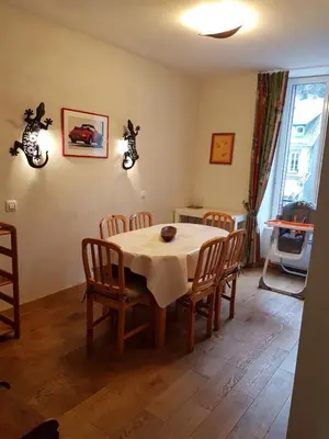 Coin salon dans l'établissement Appartement Cap Horn