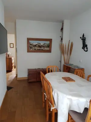 Coin salon dans l'établissement Appartement Cap Horn