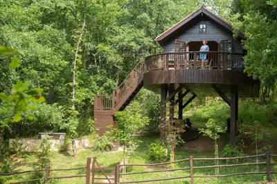 Jardin de l'établissement Cabane de La Mésange