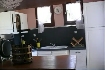 Cuisine ou kitchenette dans l'établissement Maison Bord Du Lac