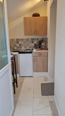Cuisine ou kitchenette dans l'établissement accommodation à la ferme