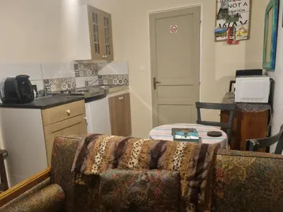 Cuisine ou kitchenette dans l'établissement accommodation à la ferme