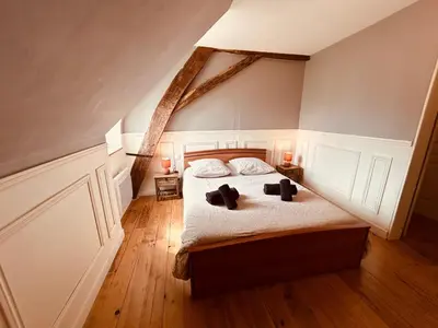 Un ou plusieurs lits dans un hébergement de l'établissement Appartement Albuconis 4, deux chambres 70 M2