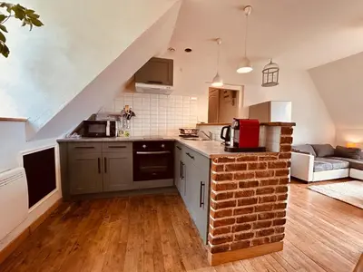 Cuisine ou kitchenette dans l'établissement Appartement Albuconis 4, deux chambres 70 M2