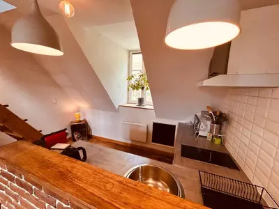 Cuisine ou kitchenette dans l'établissement Appartement Albuconis 4, deux chambres 70 M2