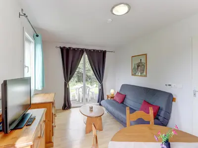 Télévision ou salle de divertissement dans l'établissement Vacancéole - Residence le Domaine du Bosquet