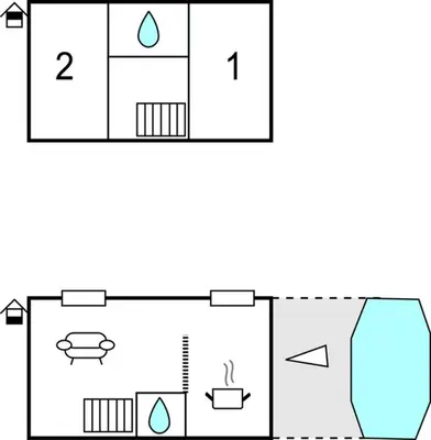 Plan de l'établissement 2 Bedroom Nice Home In Aubas