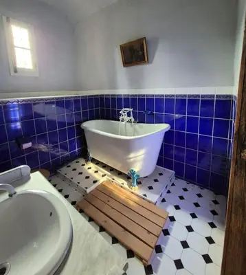 Salle de bains dans l'établissement Chateau de Presque