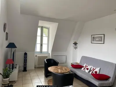 Coin salon dans l'établissement La bourboule Appartement