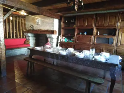 Cuisine ou kitchenette dans l'établissement gite chez Régine