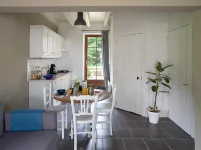 Cuisine ou kitchenette dans l'établissement Moulin des Borderies