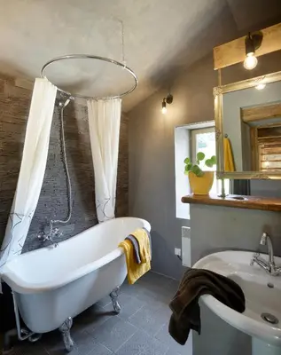 Salle de bains dans l'établissement Moulin des Borderies