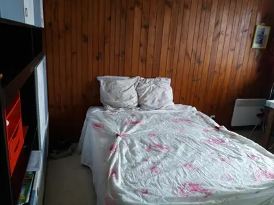 Un ou plusieurs lits dans un hébergement de l'établissement studio aux pieds des pistes