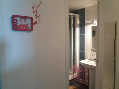 Salle de bains dans l'établissement studio aux pieds des pistes