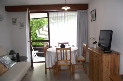Télévision ou salle de divertissement dans l'établissement Appartement les Domes