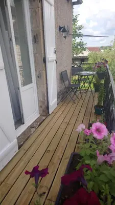 Balcon ou terrasse dans l'établissement Appartement Duplex