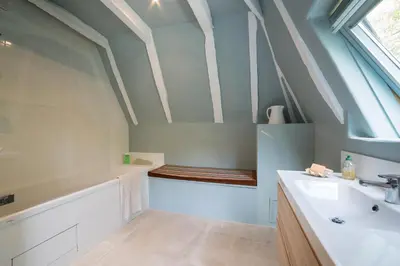 Salle de bains dans l'établissement Moulin de Latreille