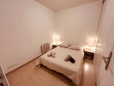 Un ou plusieurs lits dans un hébergement de l'établissement Albuconis 2 Appartement 1 chambre